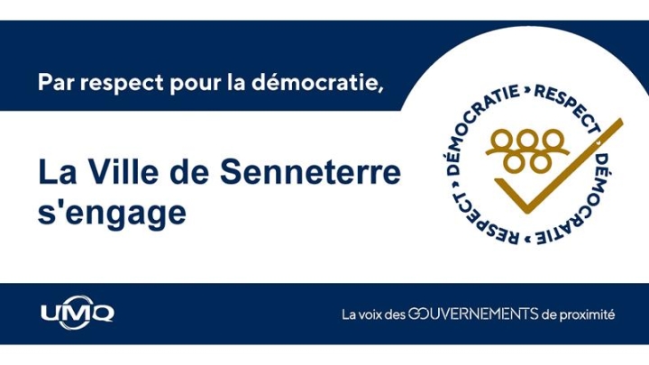 Communiqué-La Ville de Senneterre joint sa voix à une campagne nationale sur le respect de la démocratie