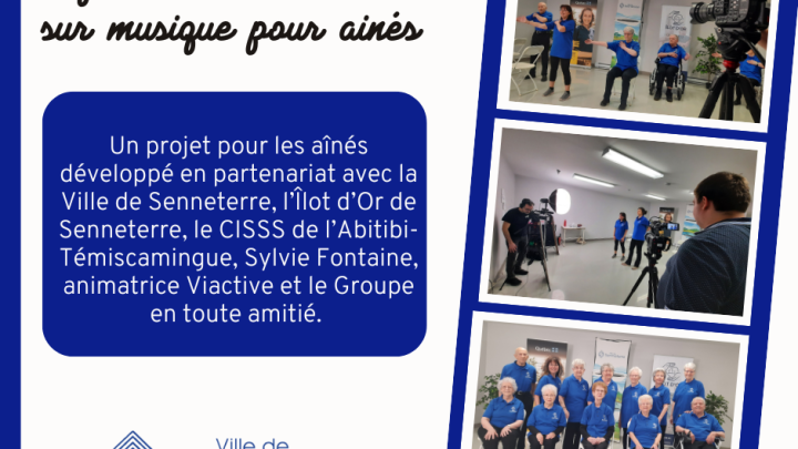 Lancement des capsules d'exercices sur musique pour aînés à Senneterre
