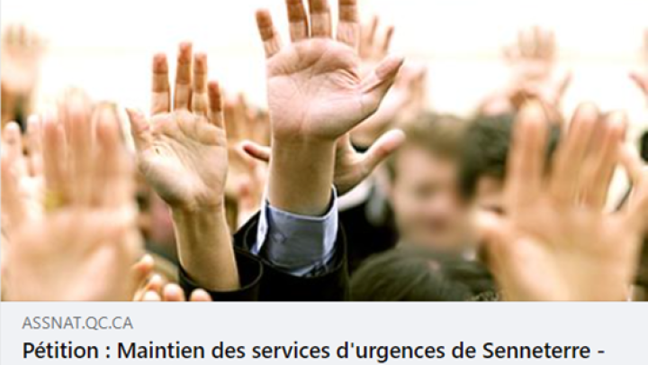 Pétition - Maintien des services d'urgences de Senneterre