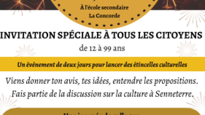 Inscription pour le colloque culturel de Senneterre