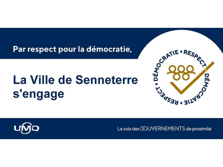 Communiqué-La Ville de Senneterre joint sa voix à une campagne nationale sur le respect de la démocratie