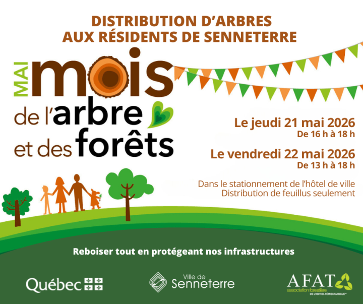 Mois de l'arbre - Distribution d'arbres à Senneterre